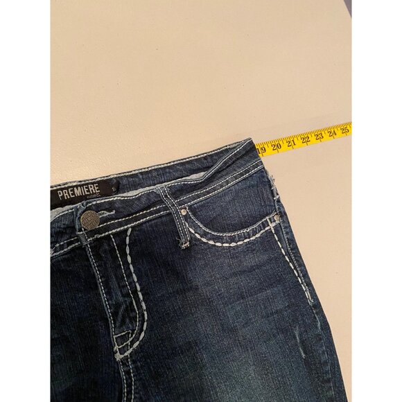 PREMIERE Rue 21 Blue Jeans Denim Pants Embellished Size 13 - Picture 7 of 10